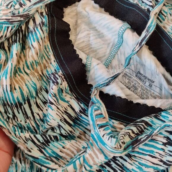 Patagonia ‘Spright Racerback Dress in Cobra Fade Print Tobago Blue Size XS - Picture 6 of 7